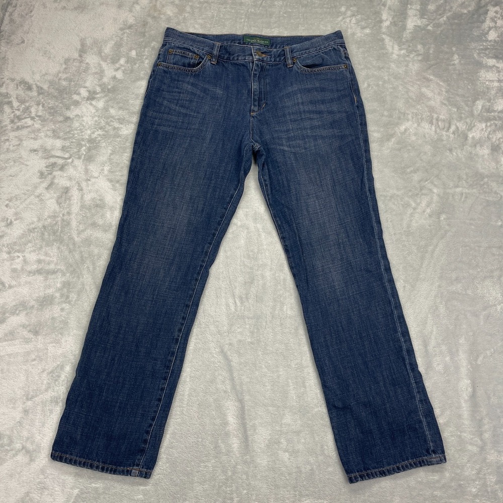 Lauren Ralph Lauren Jeans Womens 8 (33x28) Blue Denim Boyfriend Fit Straight Leg